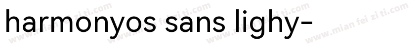 harmonyos sans lighy字体转换